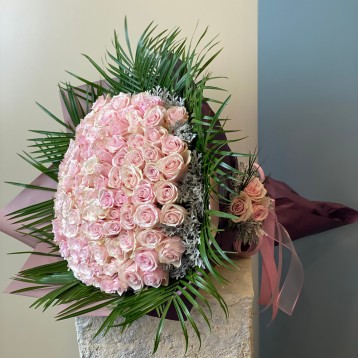 101 Pembe Gül Buketi