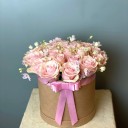 Bella Kutuda Pembe Gül Aranjman