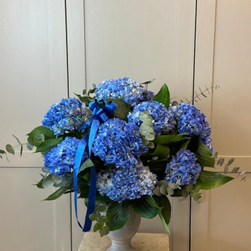 Blue Hydrangea Arrangement