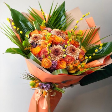 Edon Turuncu Sarı Çiçekler