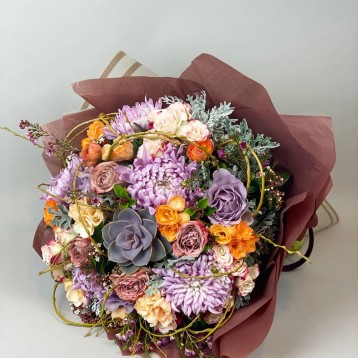 Morin Turuncu Pembe Çiçekler