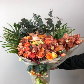 Palma Latte Turuncu Çiçekler