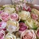 Porvo Pembe Beyaz Gül Buketi