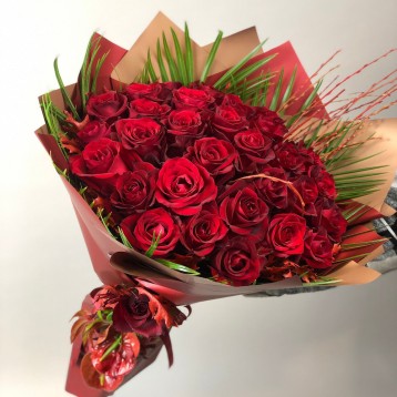 Ross 41 Kırmızı Gül Buketi