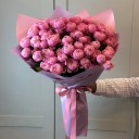 Silver Pink Rose Buket