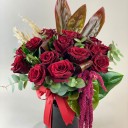 Siyah Vazoda Kırmızı Güller