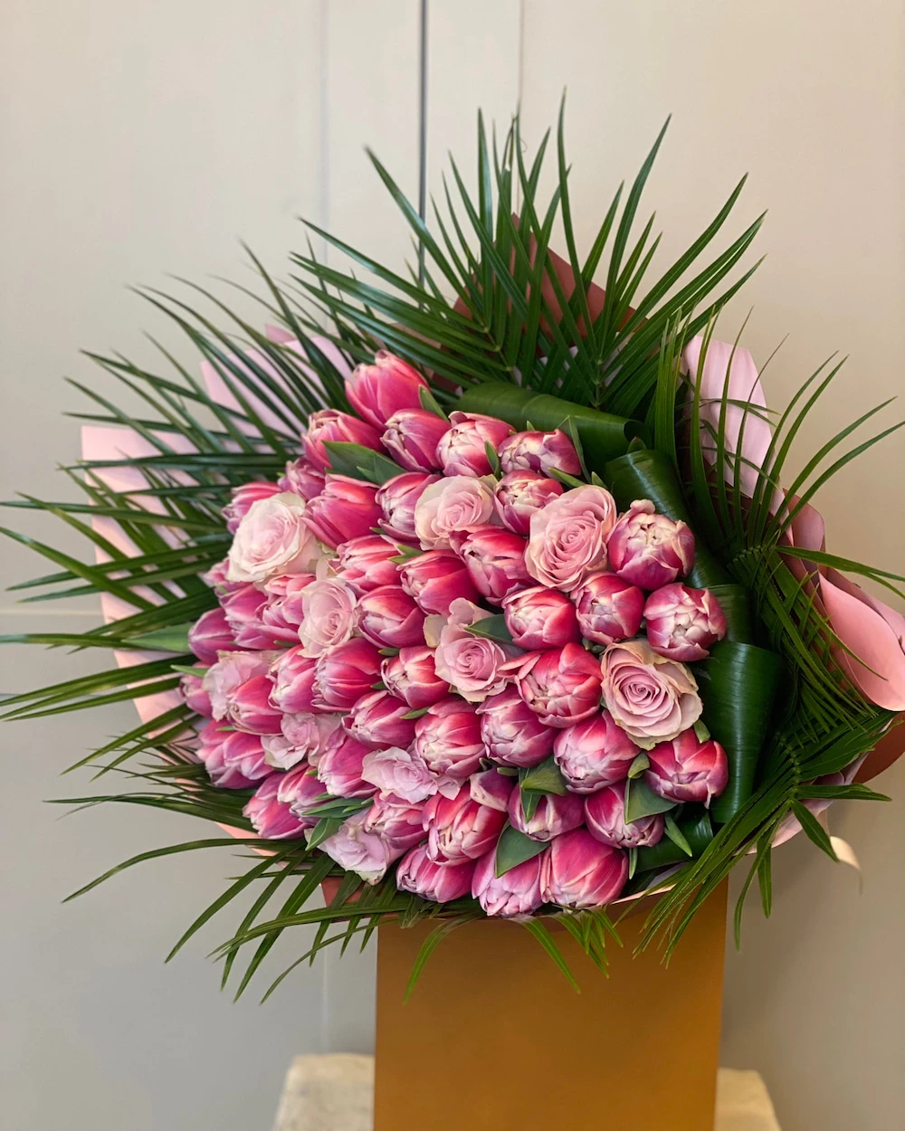 Katmerli Pembe Lale Buketi