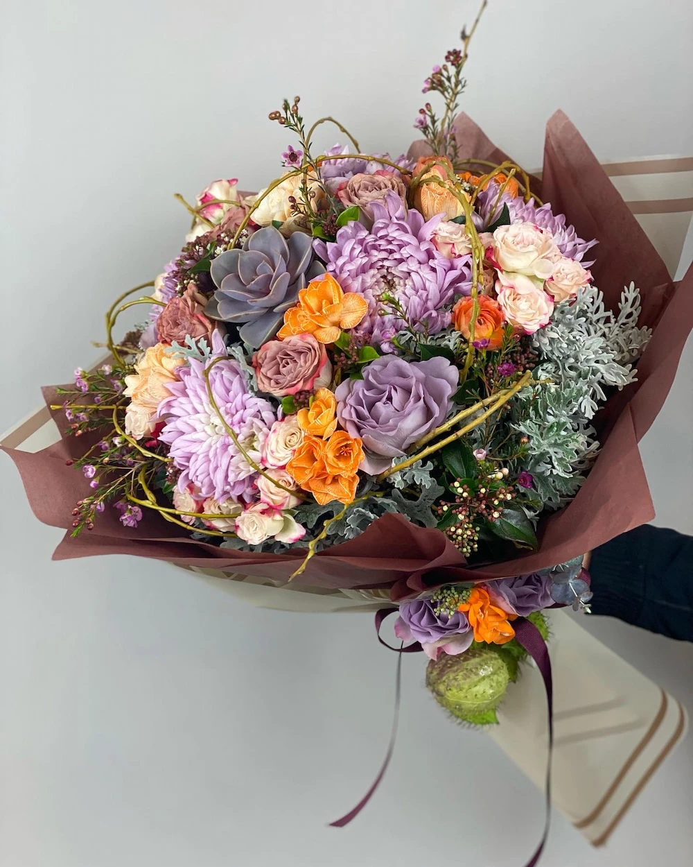 Morin Turuncu Pembe Çiçekler